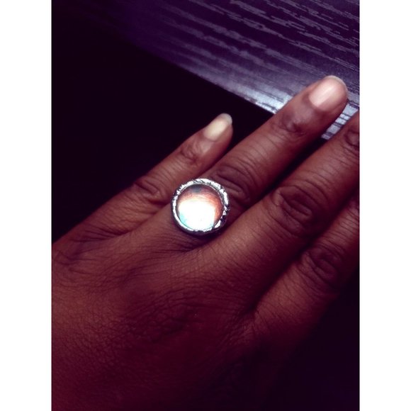 Rainbow orb Ring handmade adjustable Gothic metalwork - Picture 11 of 12